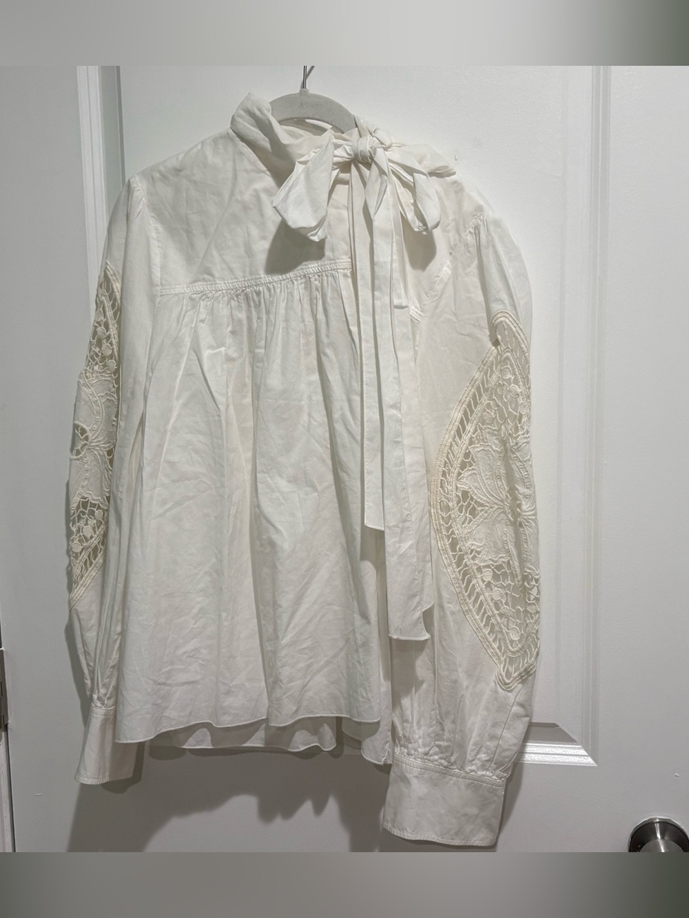 See By Chloe Cream Button-Front Blouse